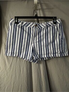 a.n.a Navy and White Striped Women’s Jean Shorts